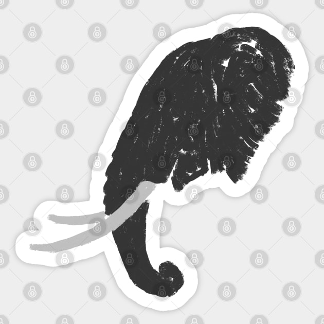 Elephant Art Sticker by djmrice